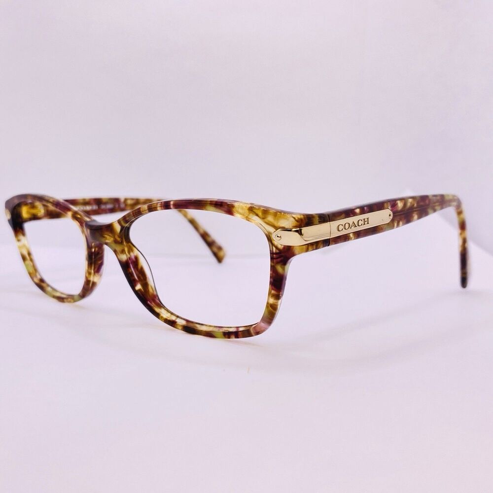 Coach Eyeglasses Frames HC 6065 5287 Confetti Light Brown 51 [] 17 135 Authentic